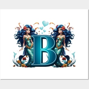 Mermaid Alphabet The Letter B Posters and Art